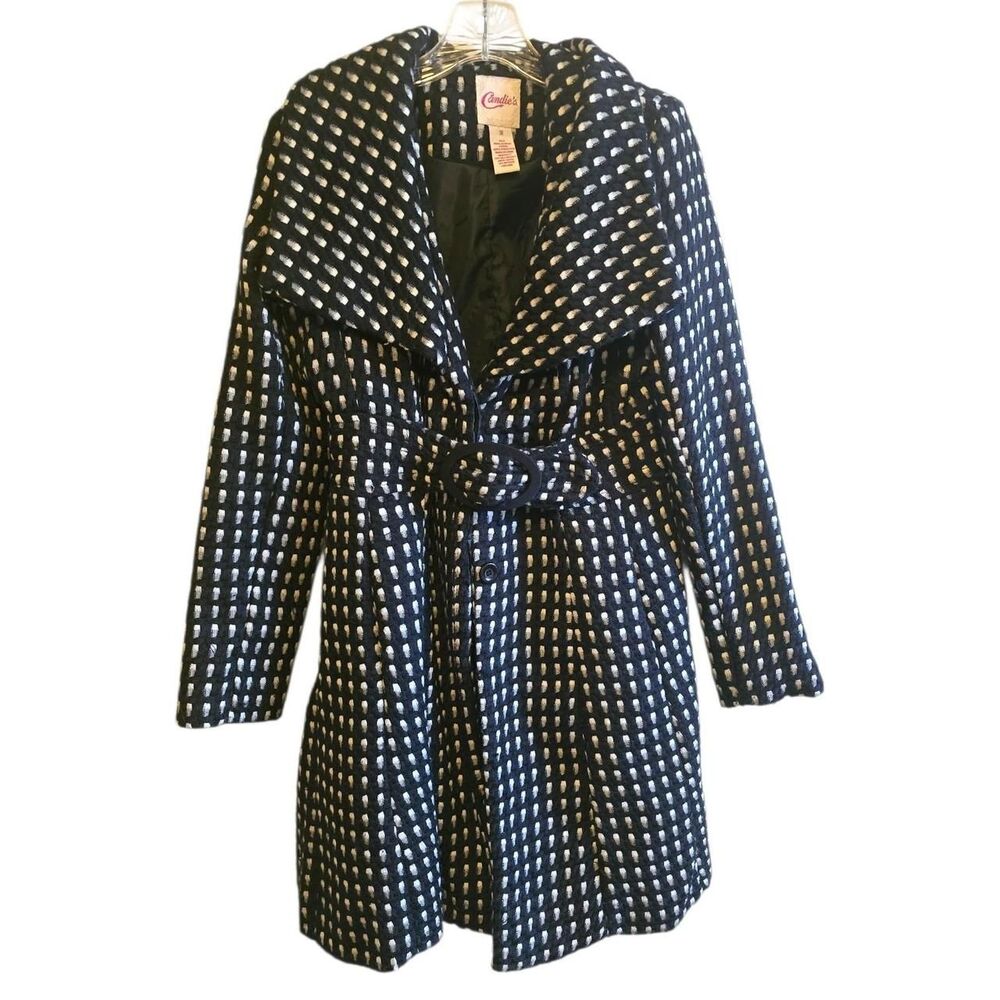 Candie-s Women's Black and Navy Coat